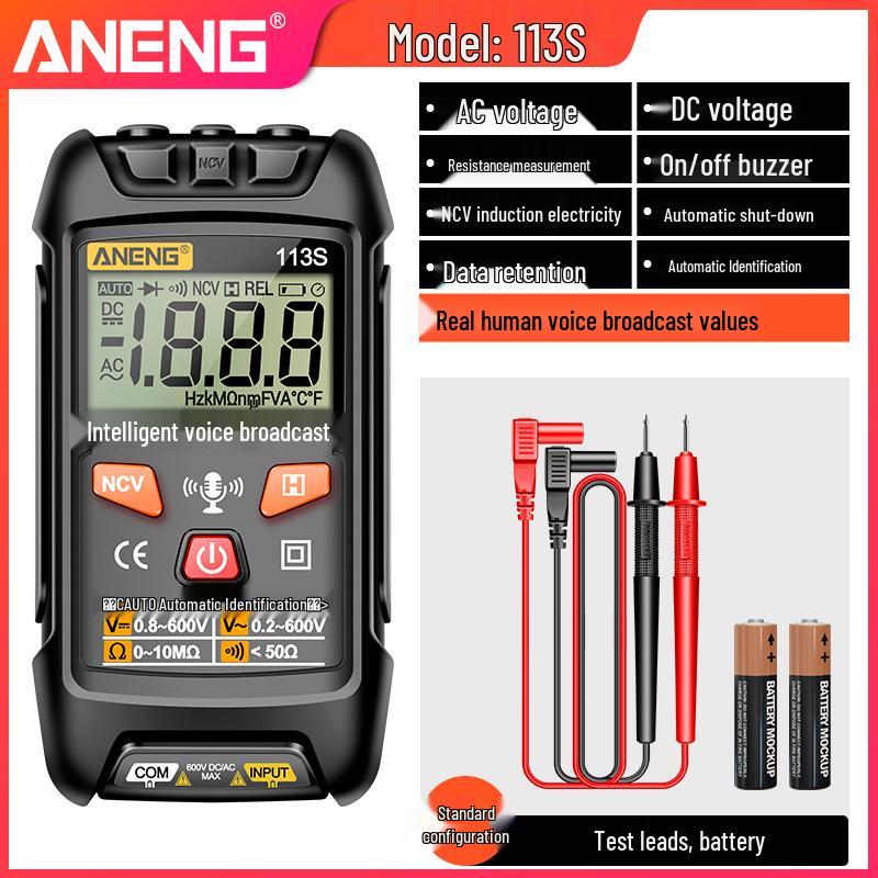 Hochpräzises digitales Smart-Multimeter für Elektriker mit Sprachansage und multifunktionalen Merkmalen