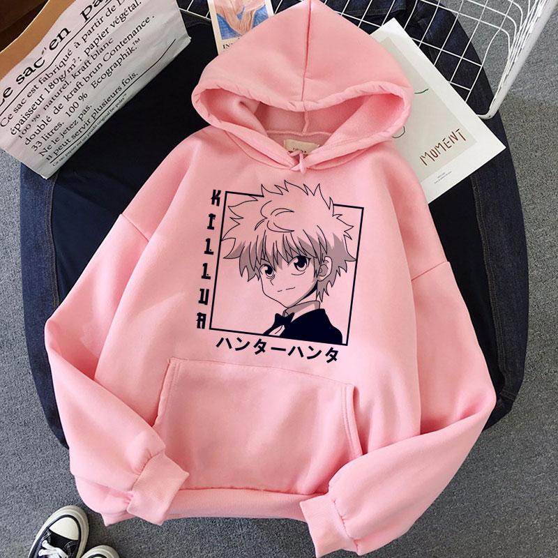 Kawaii Hunter X Hunter Women Hoodies Sweatshirt Killua Zoldyck Anime Manga Loose Hoodie Sweatshirt Oversized Winter Pullover Clothes