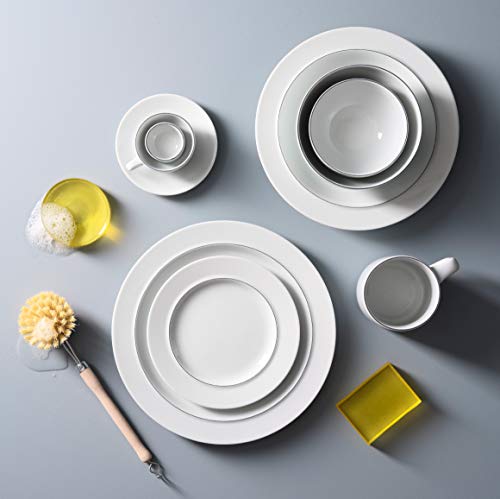 BODUM BLÅ tiefe Teller, 24cm, 4er-Set, Porzellan, Entworfen von Architektin/Designerin Grete Meyer, Mikrowellen-, Ofen-, Spülmaschinen- und Gefrierschrankgeeignet. [Authenti