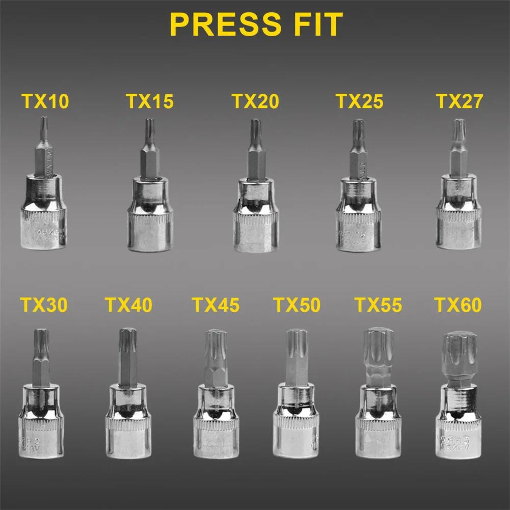 High Quality 34 In 1 Torx Star Socket and Bit Set Male/Female Electronic Safety Drill Driver Handheld Tool Torque Star Socket