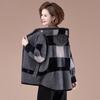 Autumn Mink Fleece Jacket Women's Middle-aged Short Winter Thick Hooded Loose Large Size