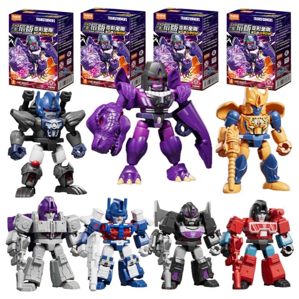 1/12Pcs Mini Transformer 5.5cm Optimus Prime Bumblebee Megatron Thundercracker Robot Action Figure Building Block Splicing Toys