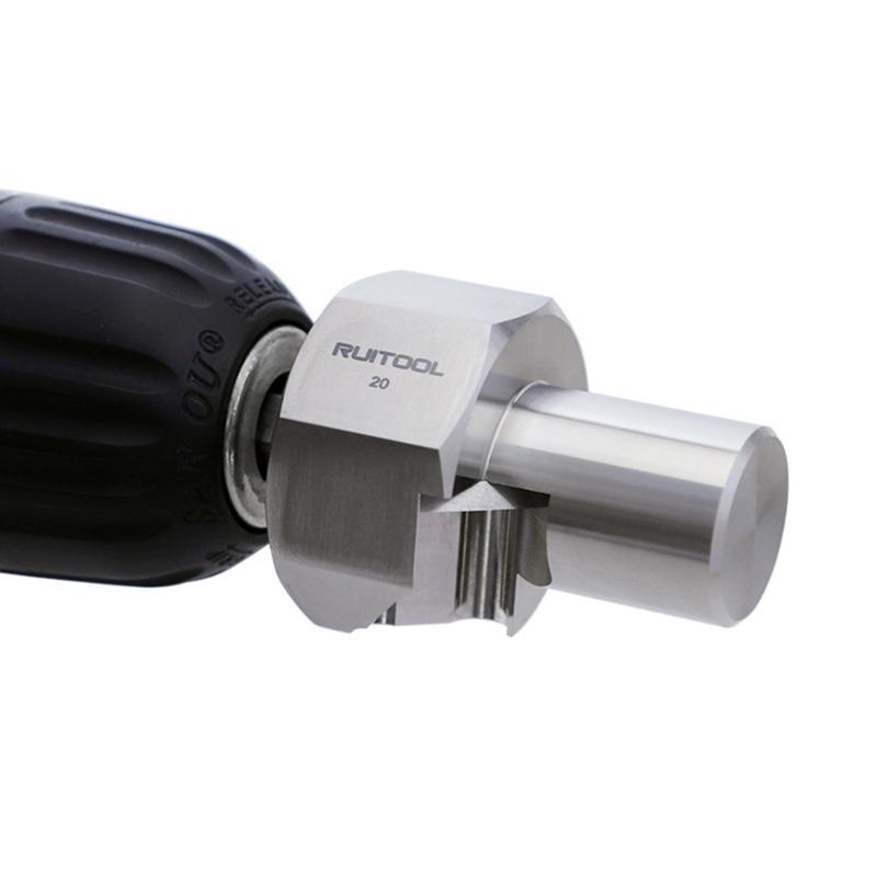 Benches Dog Hole Chamfer Reamer Tool Stainless Steel Dog Hole Chamfer Reamer for 19mm/20mm Dog Holes Polishing Finish