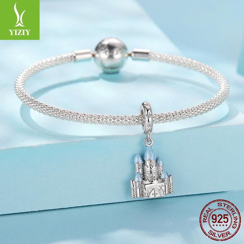 Dream Castle Diy Pendant Accessories, Romantic Magic S925 Sterling Silver Charm Bracelet Beaded