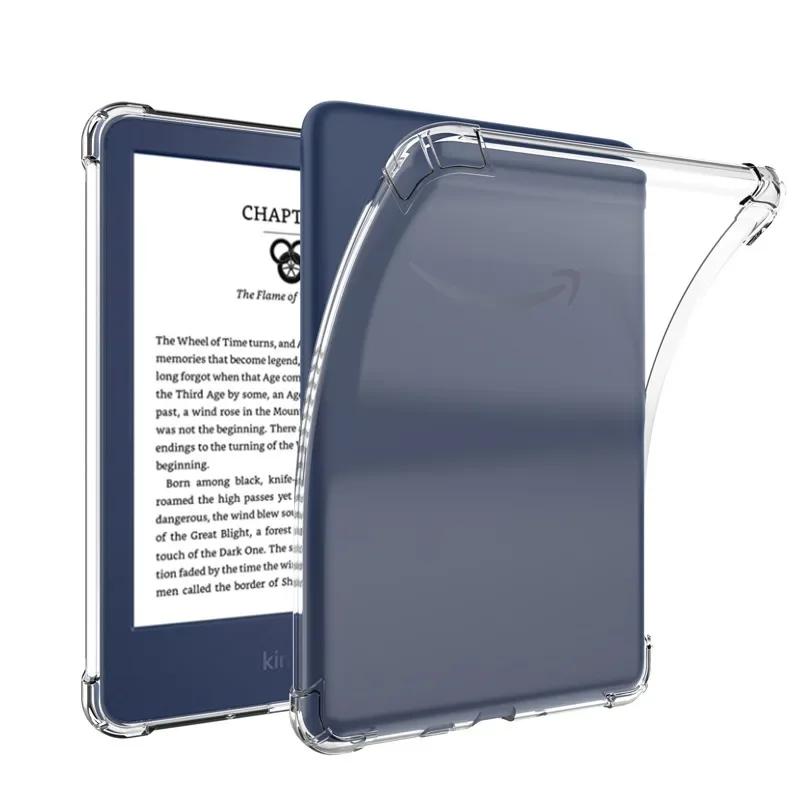 Clear Silicone Case for For Kindle Paperwhite6 54321 2024 Protective Shell Funda Shockproof Case for Kindle 11th 6/6.8 '' Cover