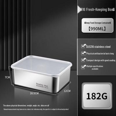 316L Stainless Steel Food Storage Container