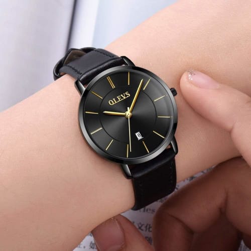Women's Watch, Blue, Stylish, Arm Watch, Waterproof, Ultra Thin, For Women, Leather Belt, Brand, Leather, Analog, Small, Simple Dial, Easy to Read, Fa