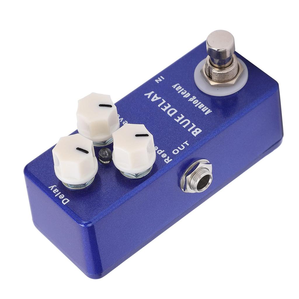 AKLOSIPY Blue Delay Guitar Effect Pedal with Controls and True Bypass for Enhanced Sound Quality