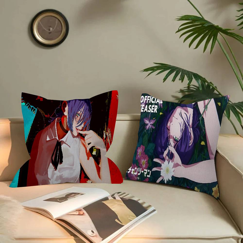 Chainsaw Man The Movie Reze Arc Personalized Pillow Cover Kids Bedroom Wild Party Decor Pillowcase Kid Birthday Shower Gift