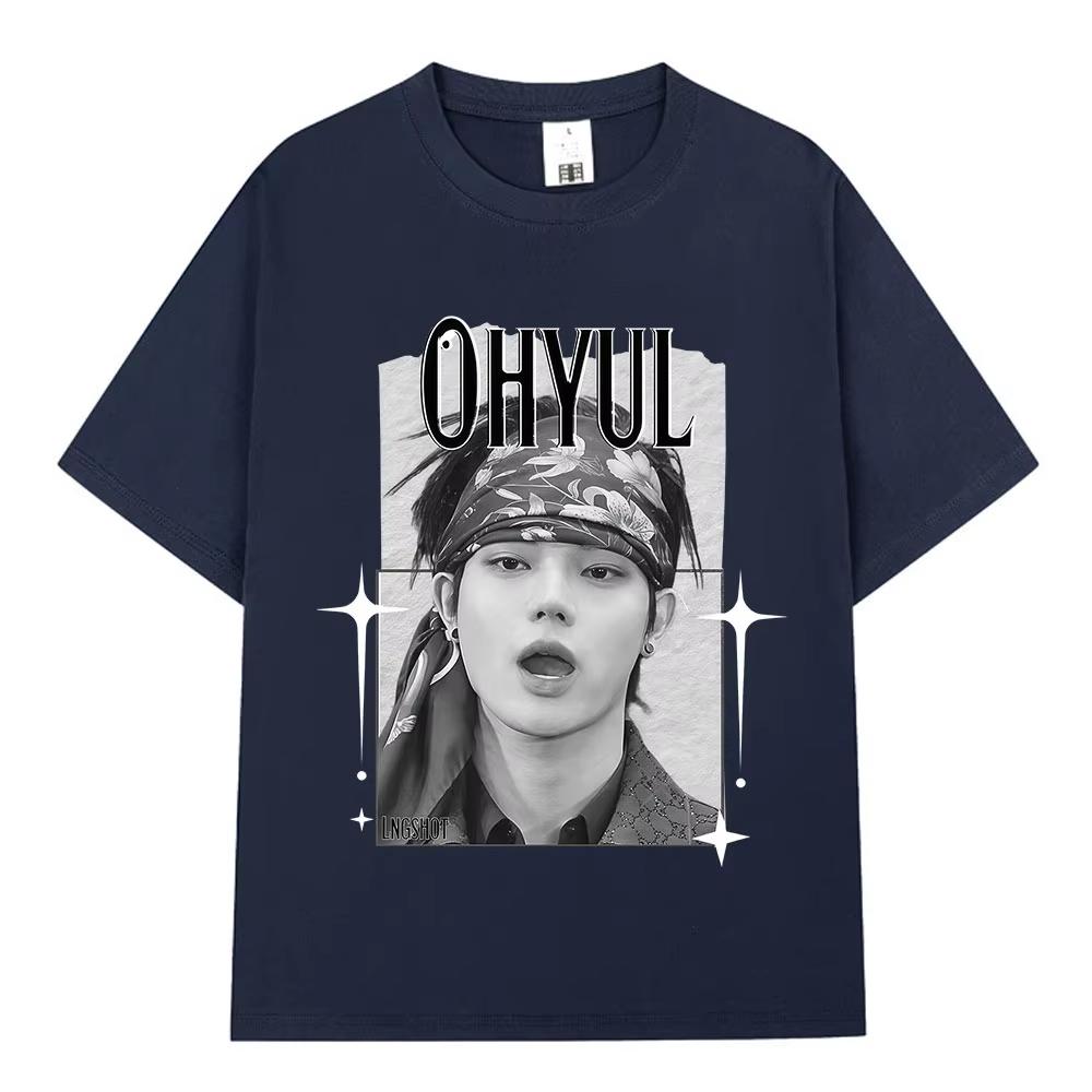 Korean Kpop Hip Hop Group Lngshot T Shirt Men's Women Clothing Fashion Oversized Cotton Casual Short Y2k Short Sleeves Classic