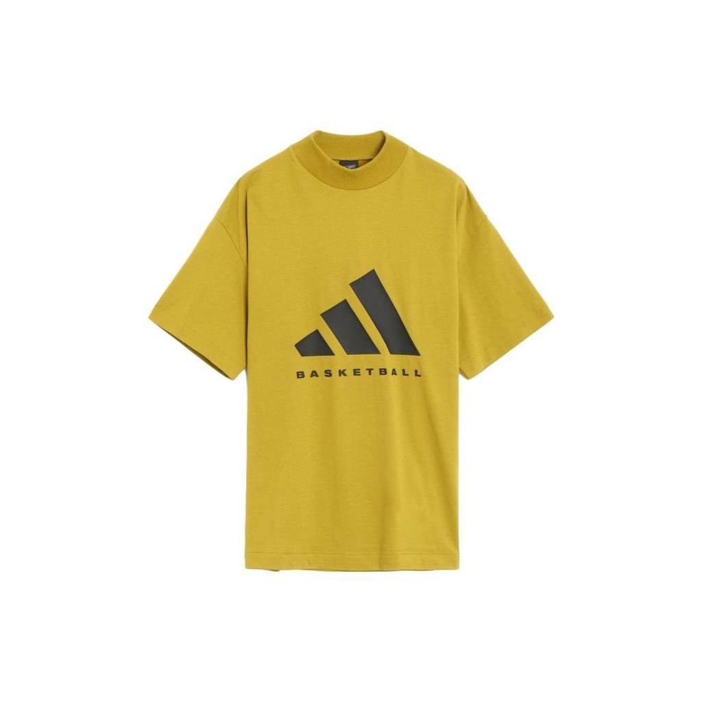 Adidas Tricou SS23 Capitolul 03 Tricou tricotat cu guler rotund și imprimeu cu logo-ul mărcii Unisex Verde-Măsliniu IR8490