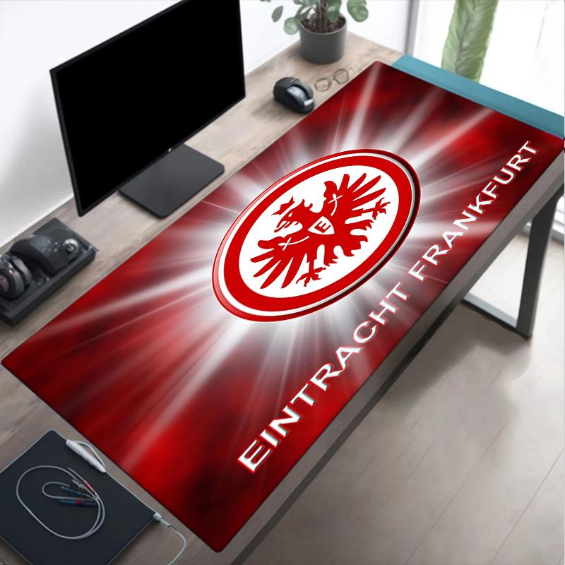 Flammendes Herz Frankfurt Emblem Mauspads, Gaming-Mauspad, Tastaturmatte, Schreibtischdekoration für Computer-Notebook, Fan-Geschenk, Geburtstagsgeschenk