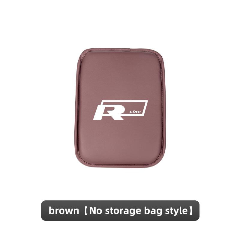PIG1 Volkswagen Car Logo Armrest Box Cushion Pad Auto Armrest Mat Leather For VW GTI Polo Golf MK6 Passat B6 Tiguan Arteon Jetta ID.3