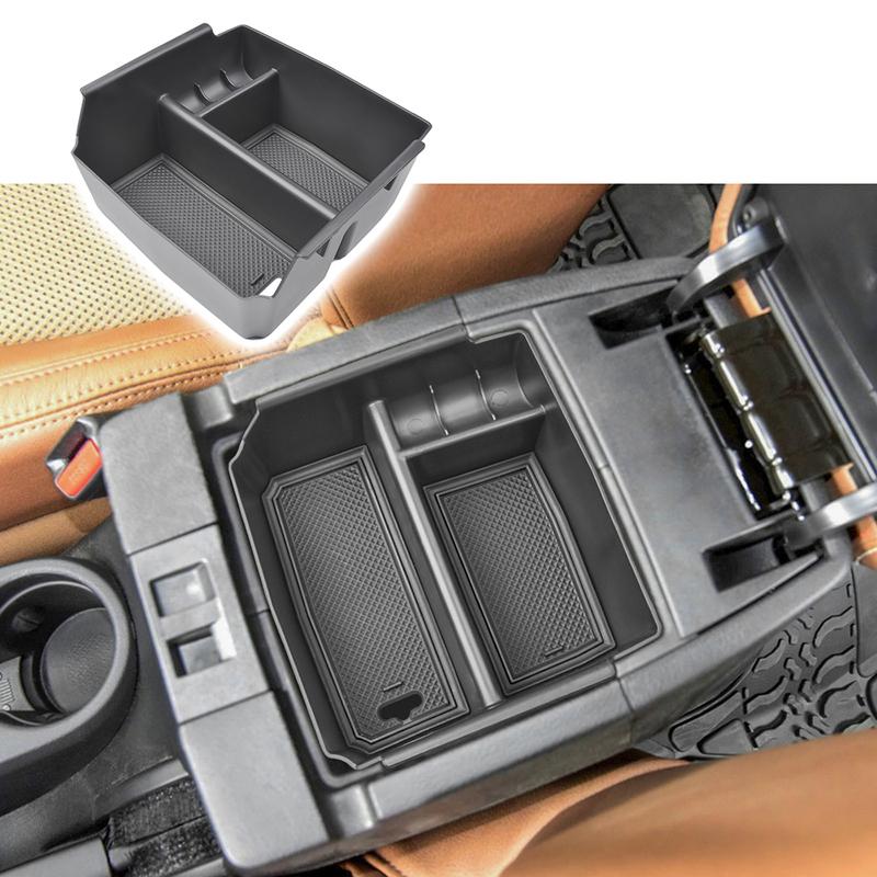 Center Console Organizer Tray for Jeep Wrangler JK/JKU 2011-2018 Rubicon Sport Sahara Accessories Armrest Storage Glove Box