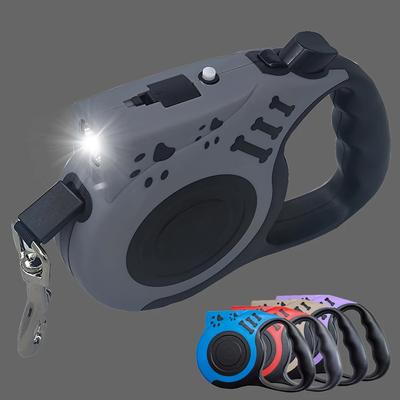 Automatic Retractable Dog Leash with Flashlight LED Glowing At Night Walking Leash Durable Nylon Outdoor Dog Leash Pet Supplies