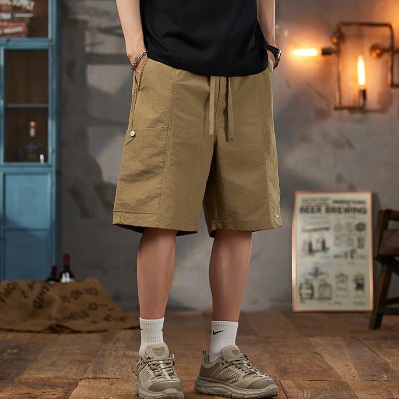 Men's Ice Silk Straight Fit Cargo Shorts