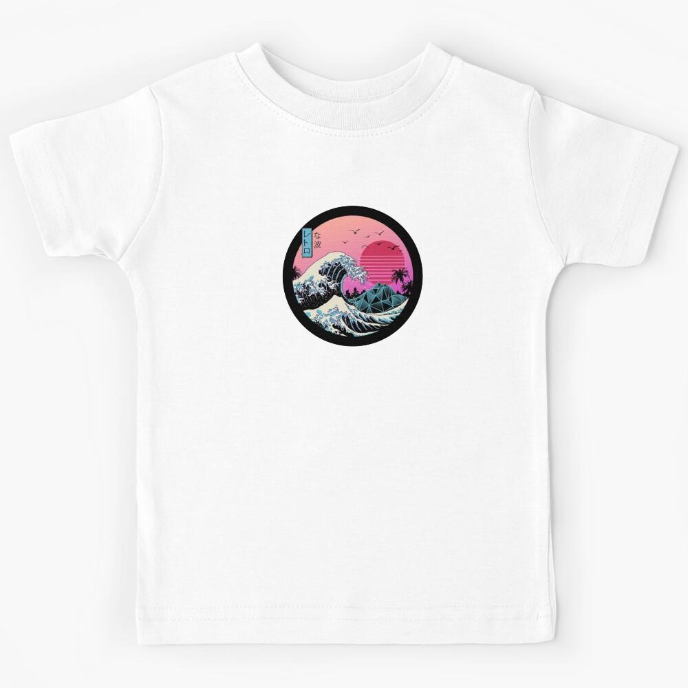 Retro New Wave The Great Wave off Kanagawa Kids T-Shirt 130