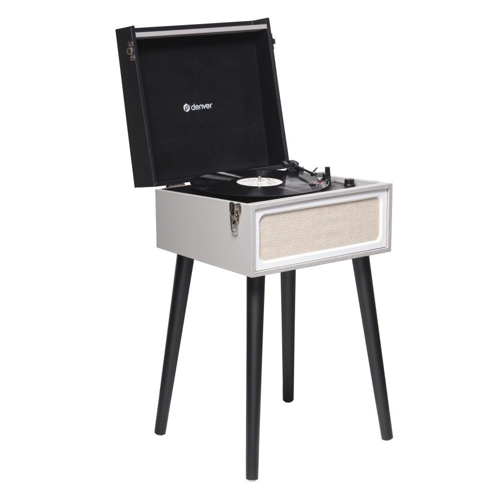 DENVER VPR-250 - Plattenspieler mit Lautsprechern, UKW-Radio, Bluetooth und USB, Denver