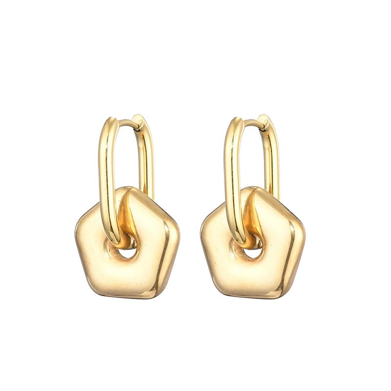 Classic Stainless Steel Heart Star Hoop Earrings For Women Punk Hip Hop Gold Silver Color Y2K Jewelry Female Earrings Oorbellen