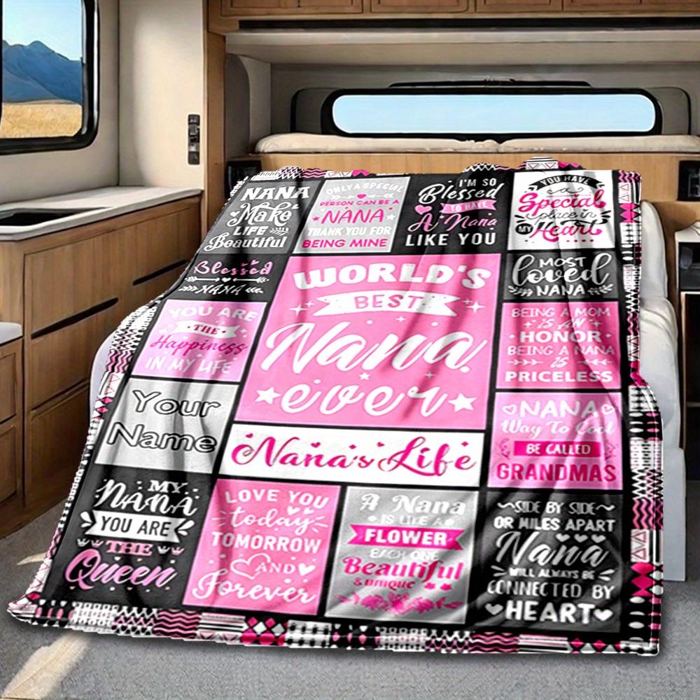 Nana'S Life Blanket Personalized Name Soft Comfortable Stylish Blanket Car Blanket Perfect For Travel Camping Outdoor Home Suitable For All Seasons
