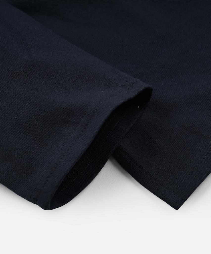 FRIZMWORKS 10S Solid Henley Neck Tee _ Navy
