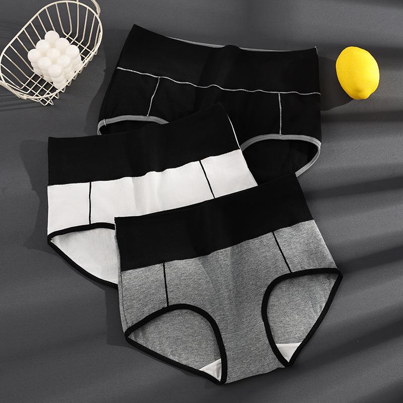 Women's High-Waisted Plus Size Cotton Underwear - Seamless, Antibacterial, Silk Crotch, Tummy Control Triangle Briefs