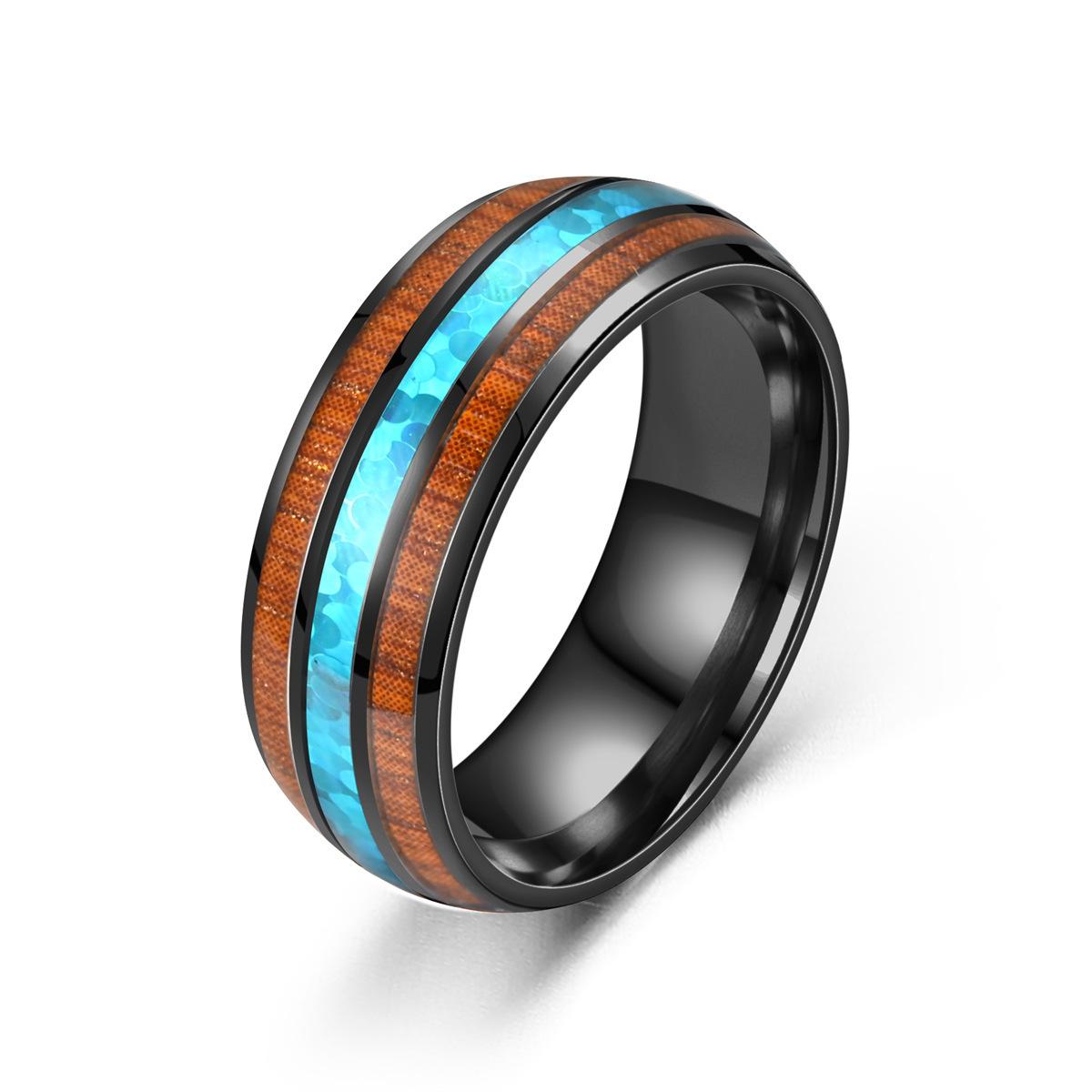 

1 шт. Стильные, многофункциональные, простые и прочные классические кольца из титановой стали для мужчин и женщин 13 чёрный