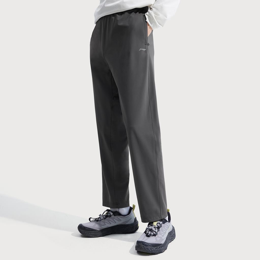 Li Ning Fitness Series Knitted Sweatpants Men's Obsidian Gray AKYV195-2
