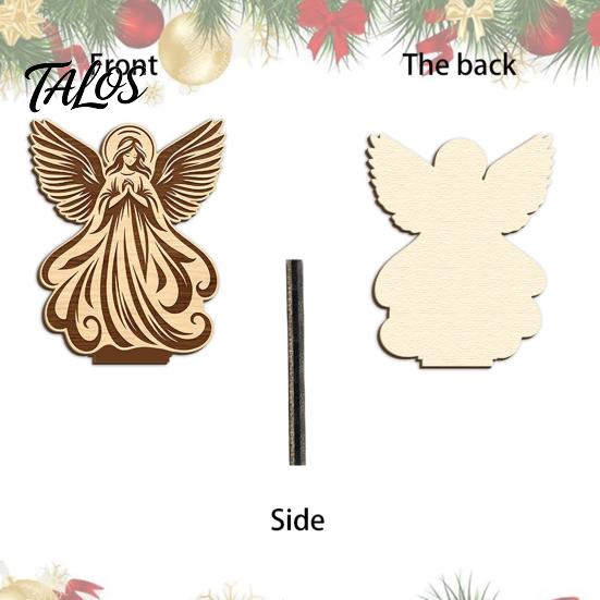 Poplar Plywood Ornaments Wooden Candle Holder, Praying Angel Tabletop Tealight Stand, Religious Gift Ideas Decorative Candlestick for Mantel,