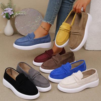 Loafers Single Shoes Women's Spring and Autumn 2025 New Foreign Trade Large Size Shallow Mouth One Pedal Lazy Flat Bottom Doudou Single Shoes