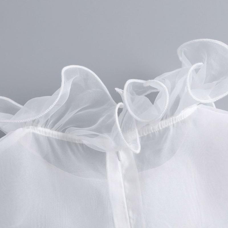 Elegant Wrinkles Resistant Neckpiece Decorative Polyester Trim Half Shirts False Collar For Dresses Shirts Prom Event