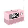 15W Wireless Charging Bluetooth-compatible Speaker with LED Mirror Clock Double Alarms Not Theft Designs Suitable for Home Office