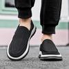 Fashion High Quality Men Outdoor Walking Sneakers Fashion Breathable Flat Designer Shoes Comfy Antiskid  Loafers 25New Canvas Lazy Shoes