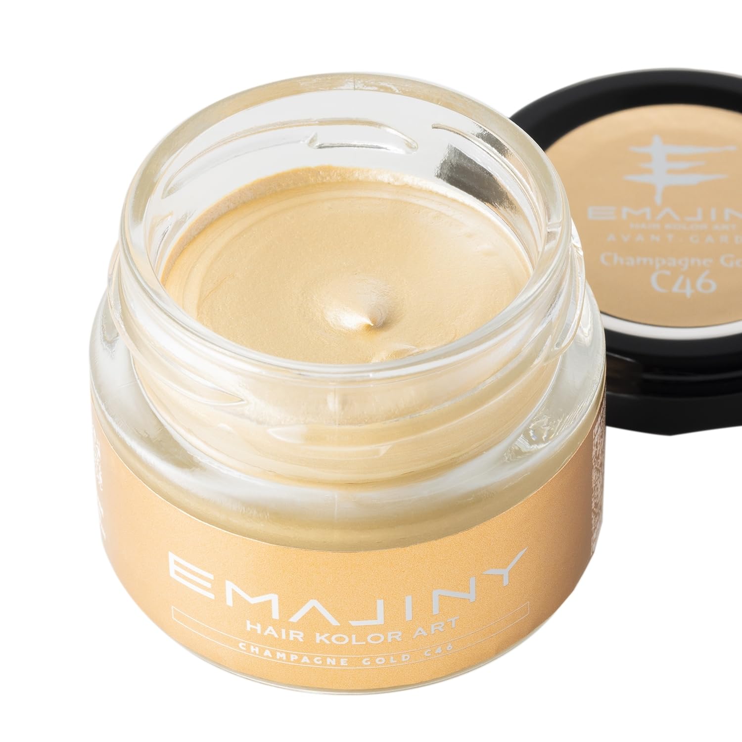 

EMAJINY Champagne Gold Hair Color 36g in Blonde Hair that Rinses Out Quickly with EMAJINY Champagne Gold C46 Wax, Blonde, [Made Japan]