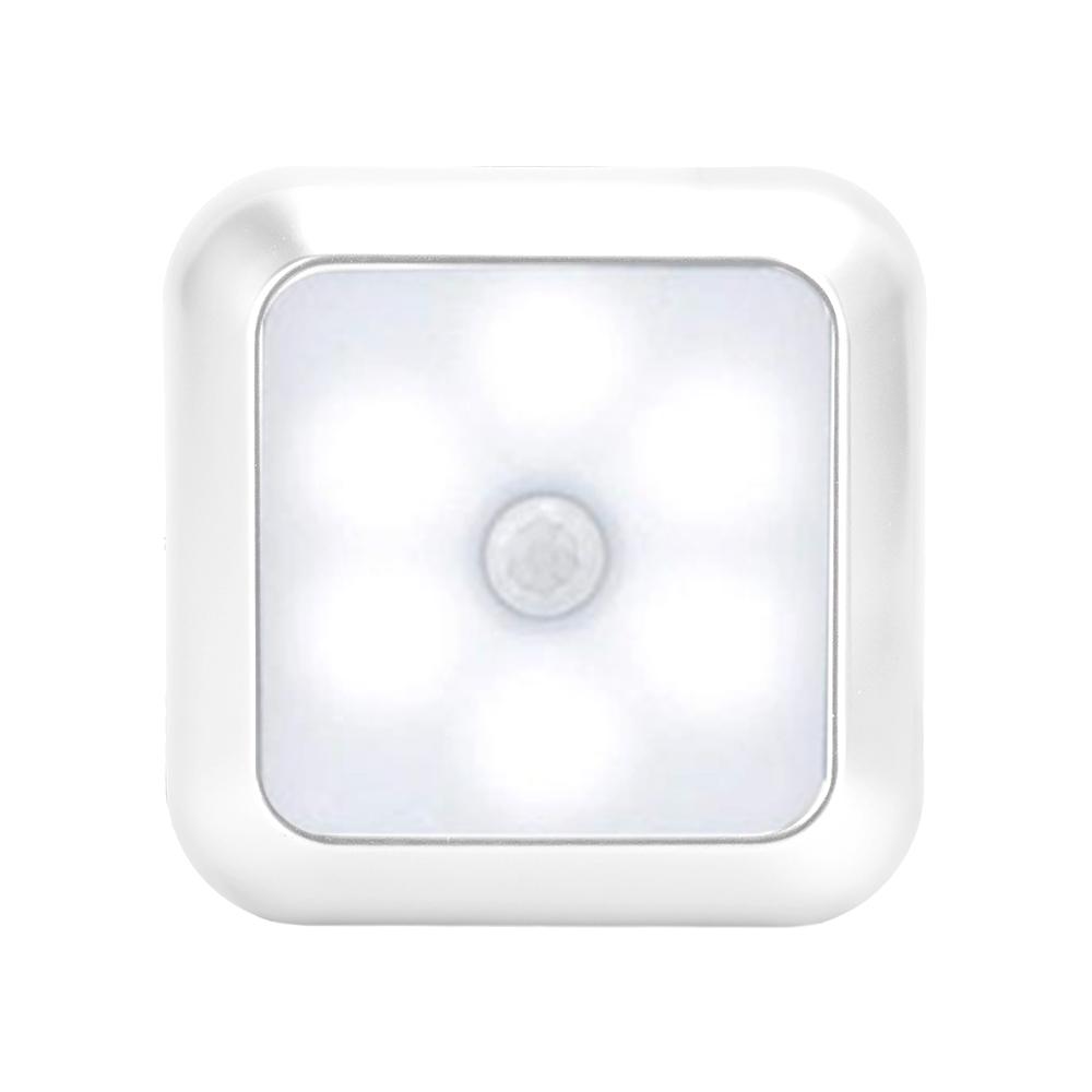 6LED Cabinet Light Motion Sensor Night Light Magnetic LED Wall Lamp Human Body Infrared Motion Sensing Light