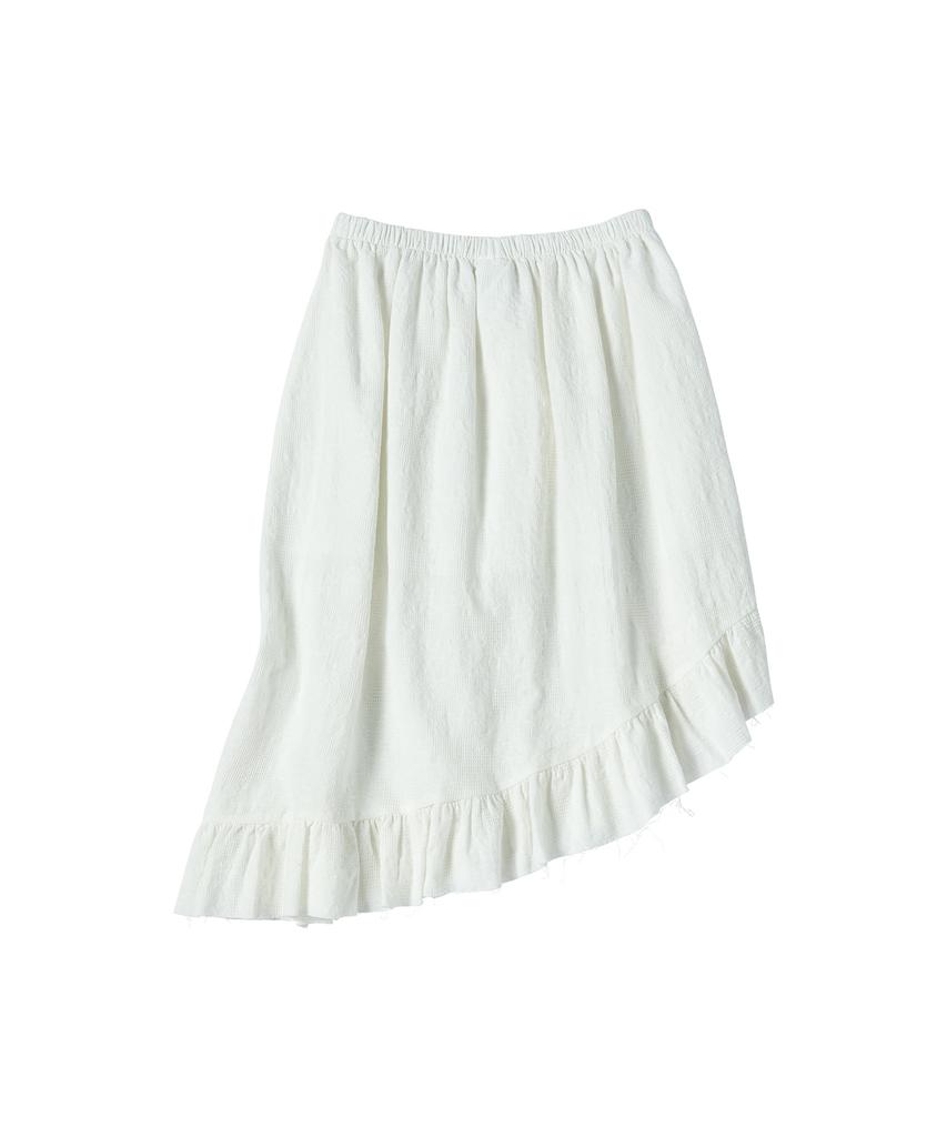 Comoni Nose W Jacquard Frill Skirt [Ivory]