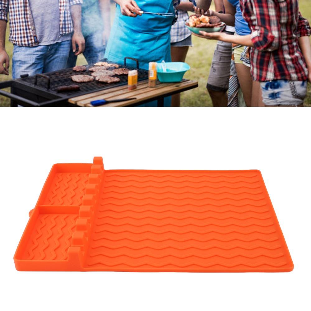 Heat Resistant Griddle Tool Mat Silicone Drip Pad Heat Resistant Silicone Griddle Mat Grilling
