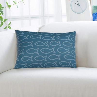 Blue Fish Rectangle Pillowcase Cushion Cover Decor Bedroom Bed Home Comfort Throw Pillow