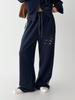 THE GREEN LAB Lace Side Line Track Pants [Navy]