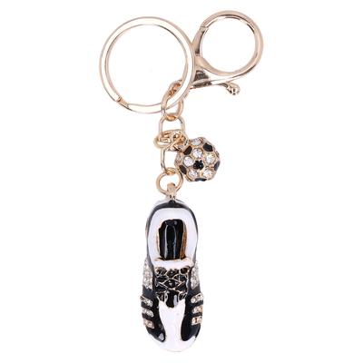 Strass Schlüsselanhänger Niedlich Exquisit Sneaker Form Tasche Geldbörse Dekorativer Anhänger Ornament