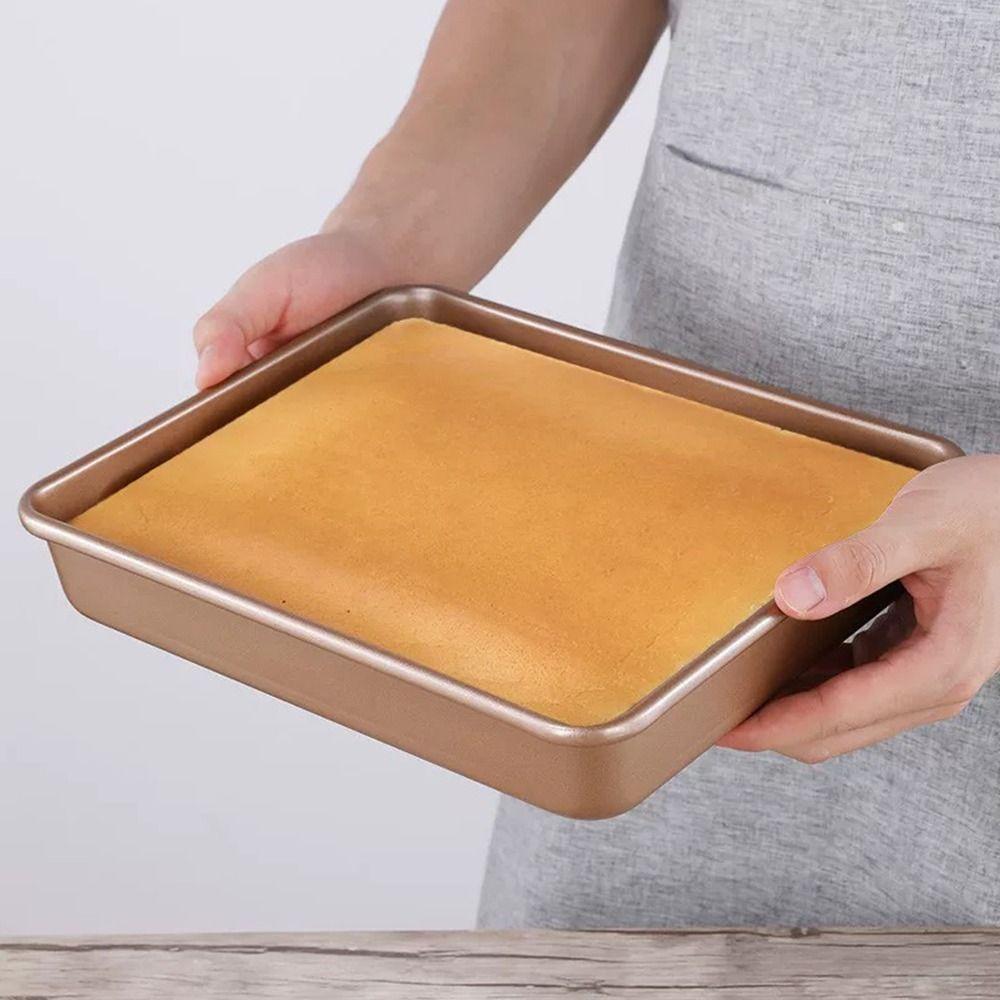 Nonstick Cake Baking Tray 9/11/13inch Bakeware Pans Gold Bake Mold