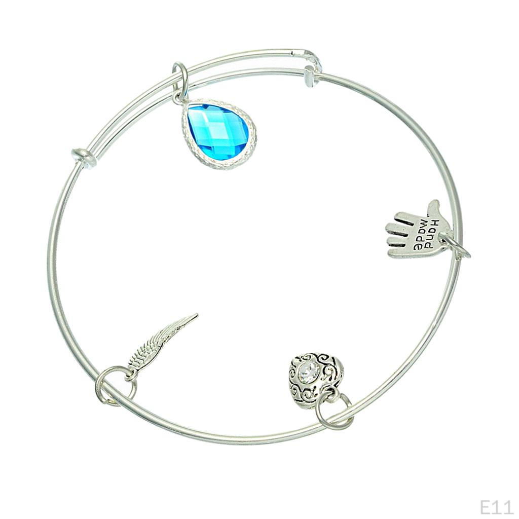 Birthstone Expandable Women' Bangle Bracelet
