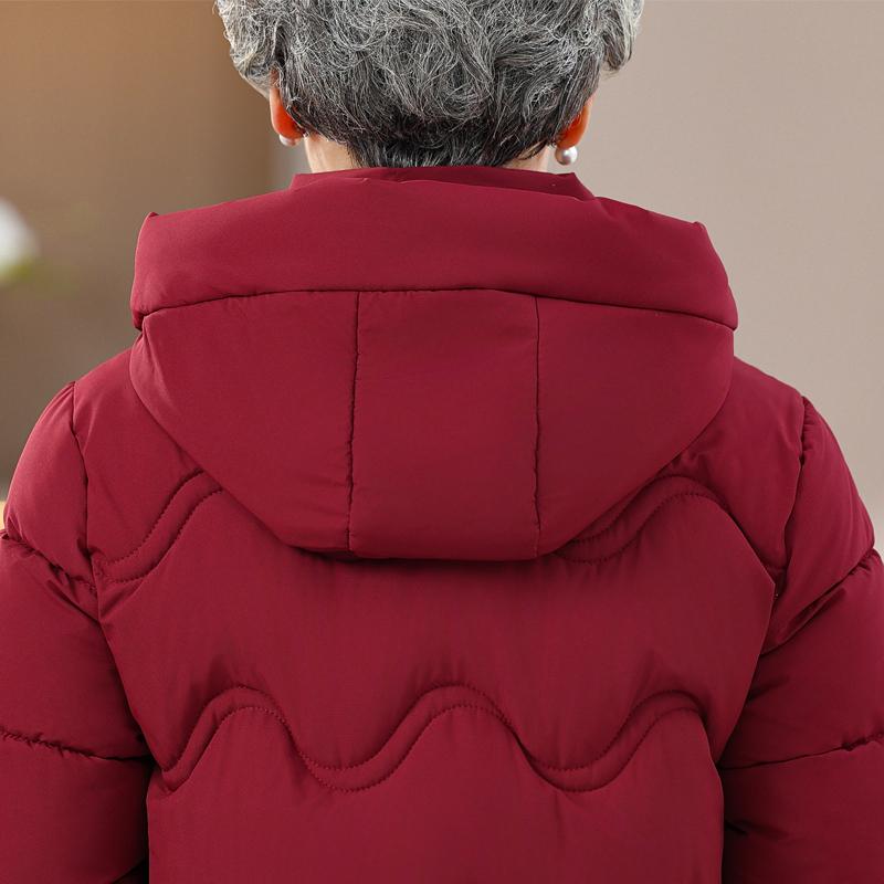 Marime Plus 2XL-7XL Mantouri de iarnă pentru femei de vârstă mijlocie, cu glugă, haine groase, calde, elegante, parkas, jachete pentru femei