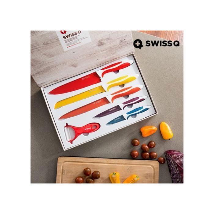 SWISSQ Ceramic Kitchen Knives Gift Set