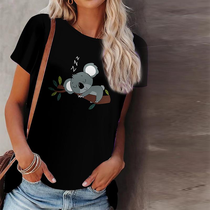 

Женская летняя футболка с принтом панды, футболки с коротким рукавом, повседневные топы с принтом M