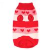 Cute Red Striped Acrylic Dog Sweaters Small Pet Jumper for Winter Season GorisPet
