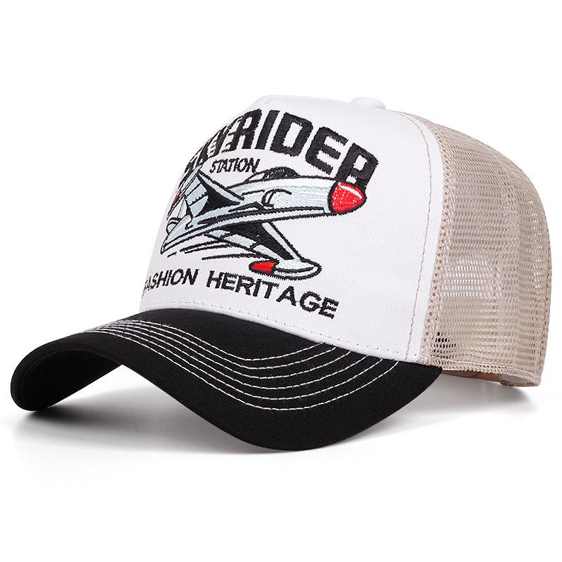 New Hot Sale Unisex Sun Hat Hip Hop Mesh Trucker Hat Classic Pattern Breathable Summer Baseball CapStreetwear Cap for Men Women
