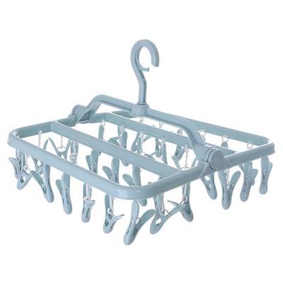 Windproof Drying Rack Plastic 32 Clip Hanger Children's Sock Rack Baby Household Multi-functional Drying Rack