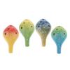 Ocarina Alto 6 Trous Céramique Clé de Do Instrument de Musique Cadeau Ocarina en Poterie pour Débutant Enfants Amis Décor