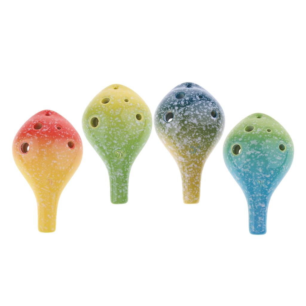 Ocarina Alto 6 Trous Céramique Clé de Do Instrument de Musique Cadeau Ocarina en Poterie pour Débutant Enfants Amis Décor